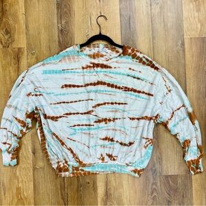 Young Fabulous & Broke Multicolor Tie Dye oversized pullover Sweatshirt size M